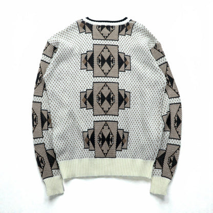 SIR WILLIAM 90年代 ヴィンテージ 総柄 ニット セーター XL アクリル