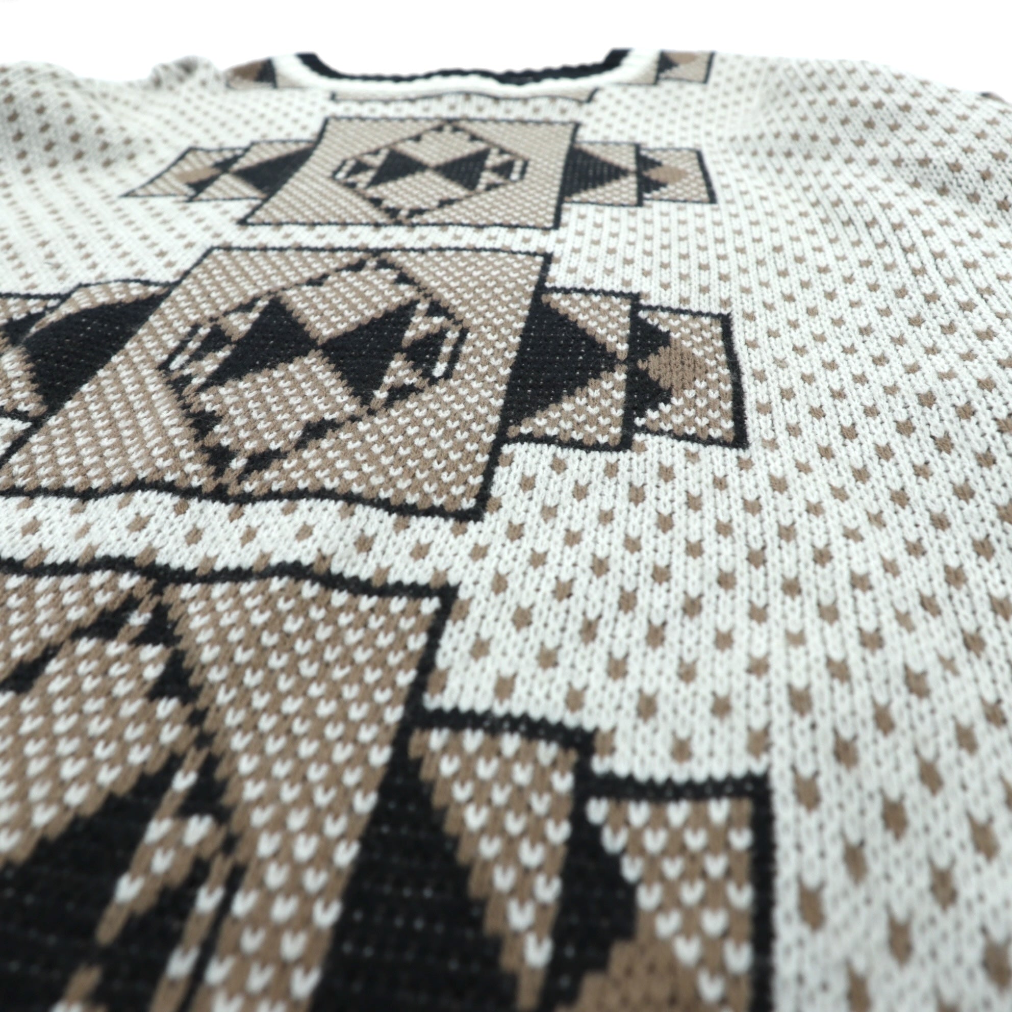 SIR WILLIAM 90年代 ヴィンテージ 総柄 ニット セーター XL アクリル