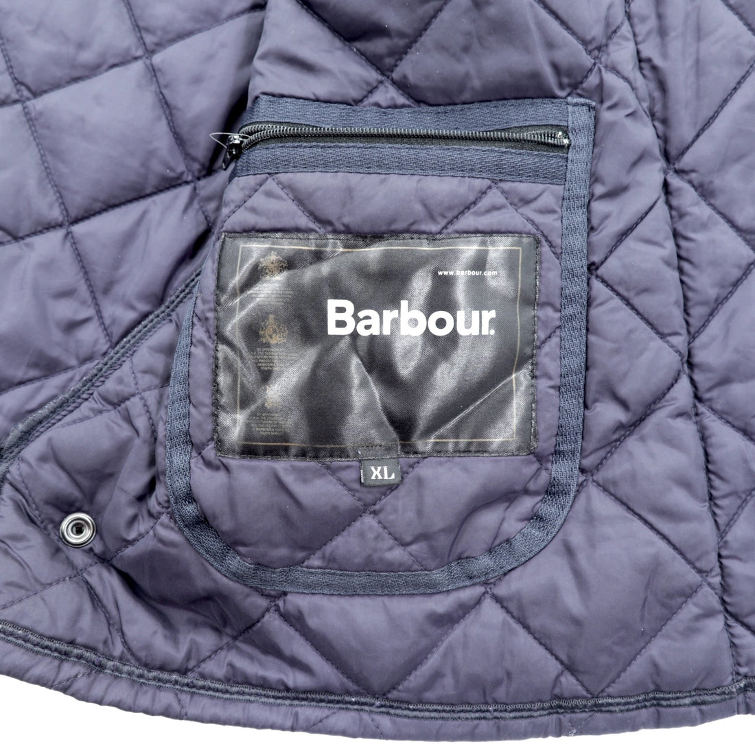 Barbour Quilting Jacket LIDDESDALE XL Navy Collar Corduroy Padded MQU0001NY91