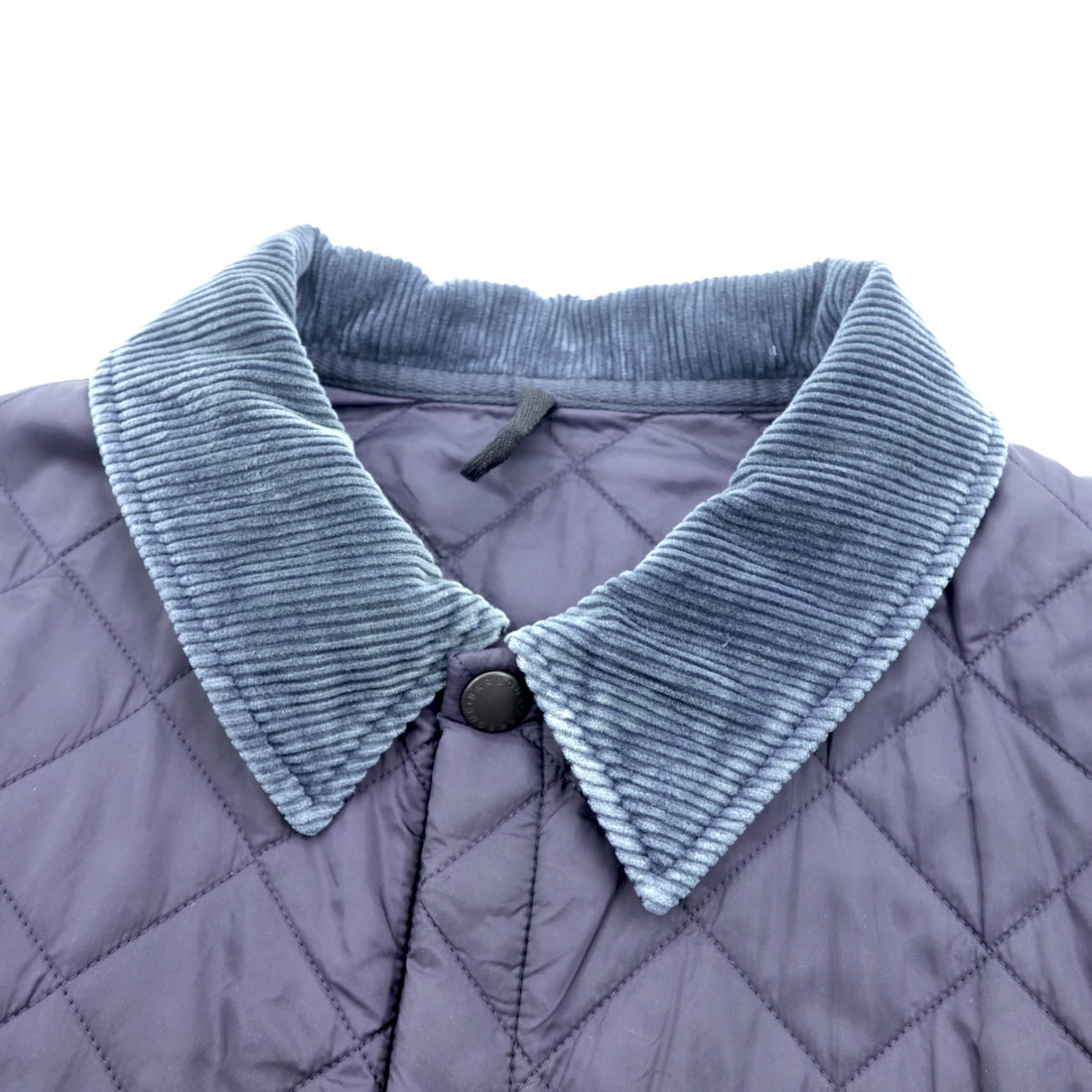 Barbour Quilting Jacket LIDDESDALE XL Navy Collar Corduroy Padded MQU0001NY91