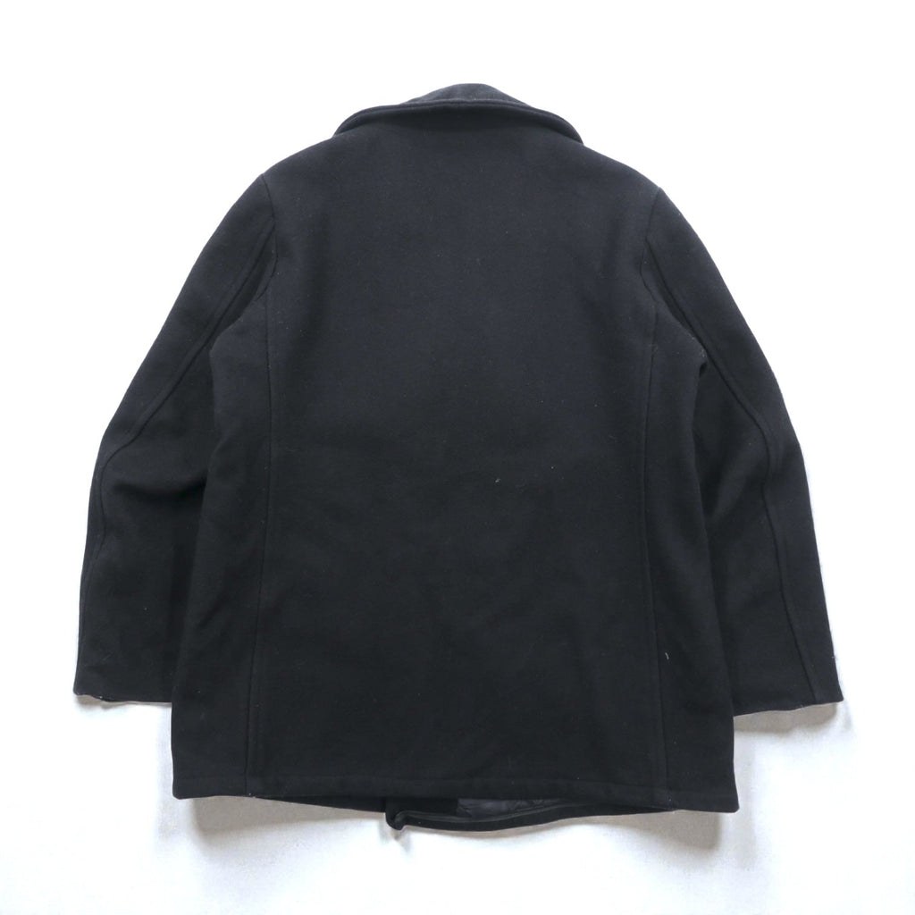 US NAVY 90年代 USA製 ヴィンテージ 10ボタン ピーコート XL ブラック メルトン ウール MP72132