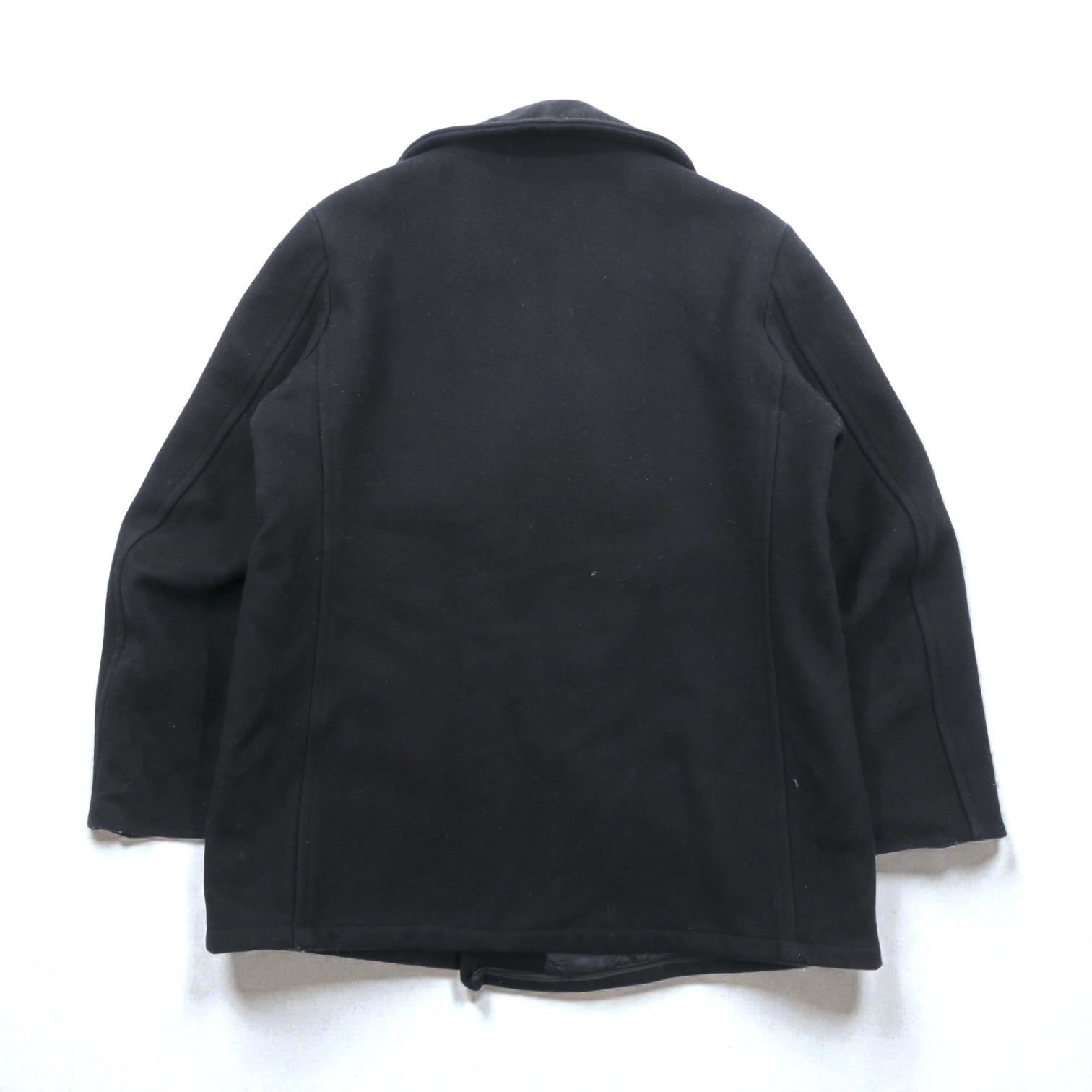 US NAVY 90年代 USA製 ヴィンテージ 10ボタン ピーコート XL ブラック メルトン ウール MP72132