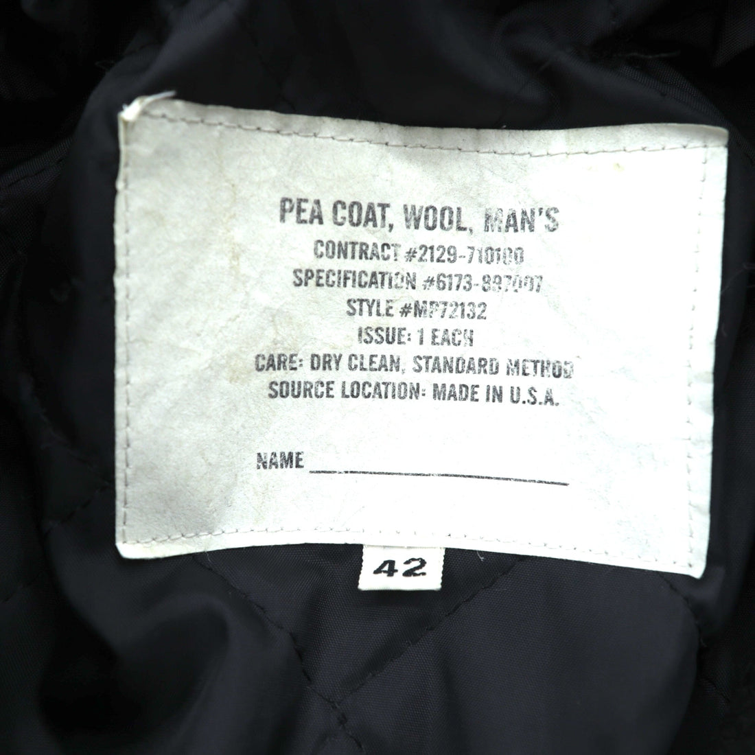 US NAVY 90年代 USA製 ヴィンテージ 10ボタン ピーコート XL ブラック メルトン ウール MP72132