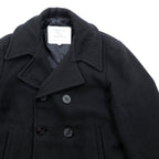 US NAVY 90年代 USA製 ヴィンテージ 10ボタン ピーコート XL ブラック メルトン ウール MP72132
