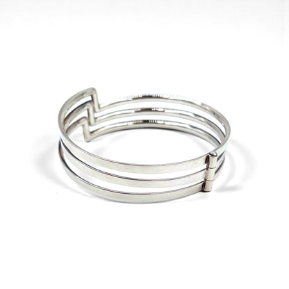 GUCCI 3連 シルバー バングル ブレスレット SILVER 925 ヒンジ可動 イタリア製