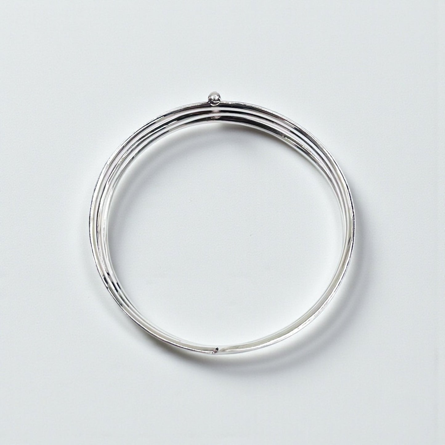 GUCCI 3連 シルバー バングル ブレスレット SILVER 925 ヒンジ可動 イタリア製