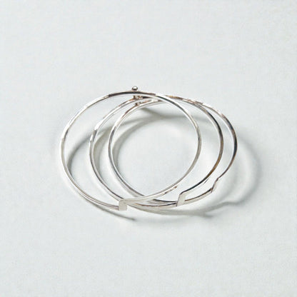 GUCCI 3連 シルバー バングル ブレスレット SILVER 925 ヒンジ可動 イタリア製