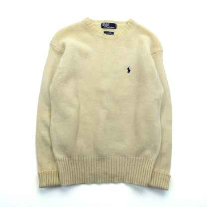 Polo Ralph Lauren 90年代 クルーネック ニット セーター M ウール 羊毛 スモールポニー刺繍 FROM SCOTISH YARN