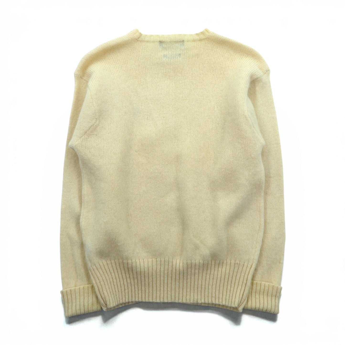 Polo Ralph Lauren 90年代 クルーネック ニット セーター M ウール 羊毛 スモールポニー刺繍 FROM SCOTISH YARN