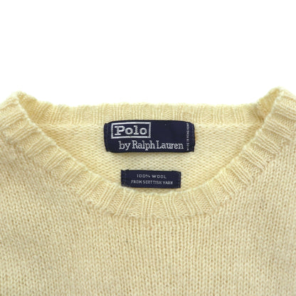 Polo Ralph Lauren 90年代 クルーネック ニット セーター M ウール 羊毛 スモールポニー刺繍 FROM SCOTISH YARN
