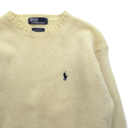 Polo Ralph Lauren 90年代 クルーネック ニット セーター M ウール 羊毛 スモールポニー刺繍 FROM SCOTISH YARN