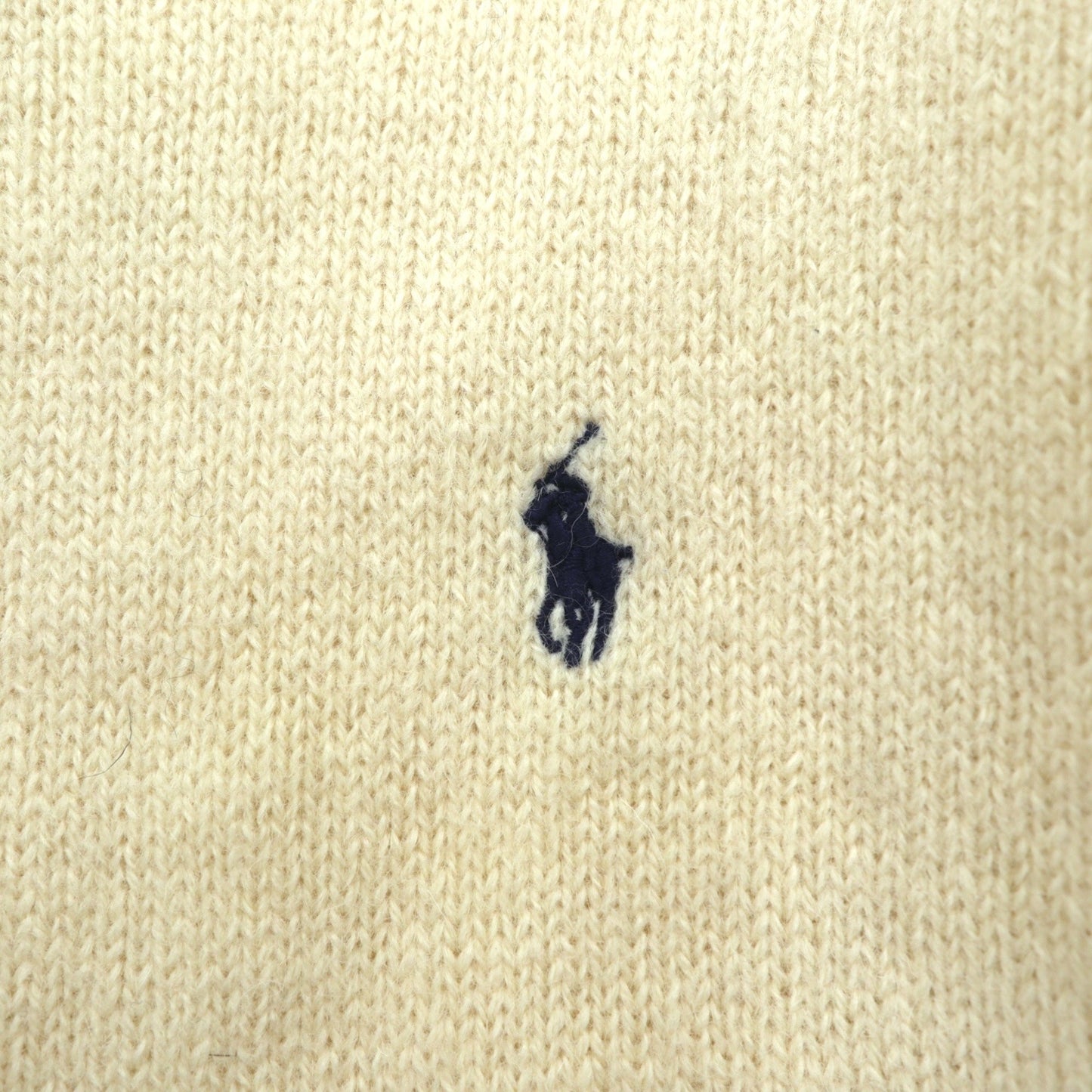 Polo Ralph Lauren 90年代 クルーネック ニット セーター M ウール 羊毛 スモールポニー刺繍 FROM SCOTISH YARN
