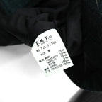 TMT FIELDS ボア襟 ランチコート ギャングコート M グリーン ウール チェック チンストラップ 日本製 TJK-F1306