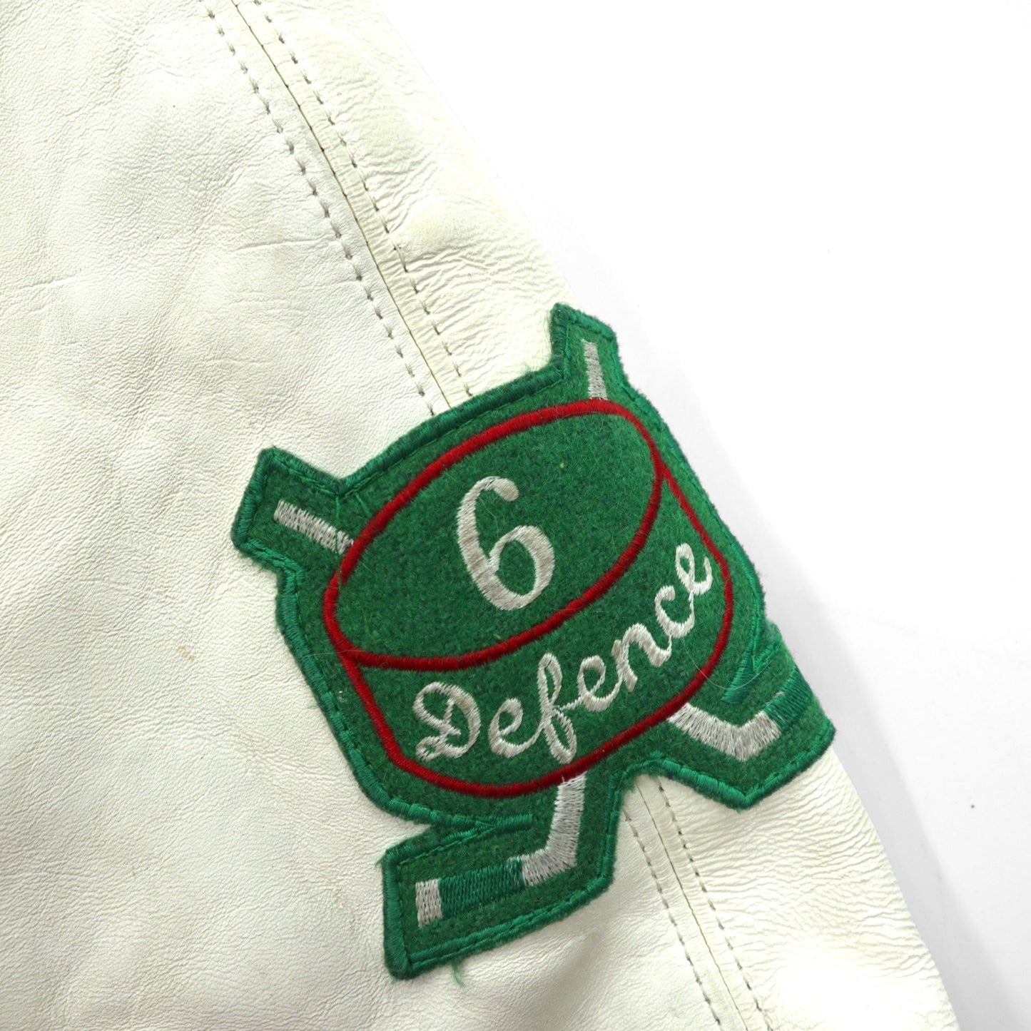 80s Canada Vintage Award Jacket レザー切替 スタジャン XL グリーン ウール PERGIS 80年代 カナダ製