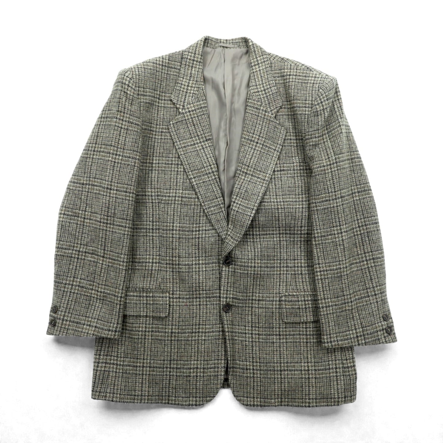 STANLEY WILLIAMS ツイード ２B テーラードジャケット ブレザー L ブラウン ウール チェック