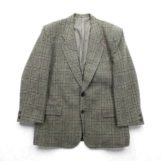 STANLEY WILLIAMS ツイード ２B テーラードジャケット ブレザー L ブラウン ウール チェック