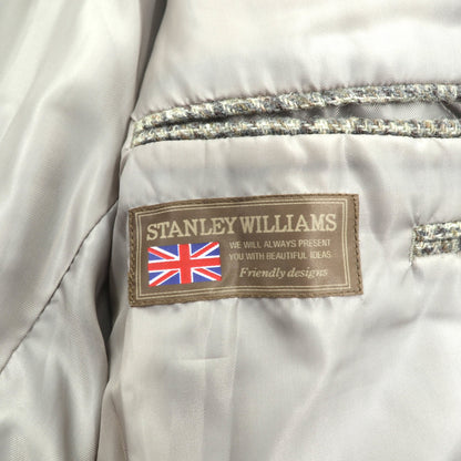 STANLEY WILLIAMS ツイード ２B テーラードジャケット ブレザー L ブラウン ウール チェック