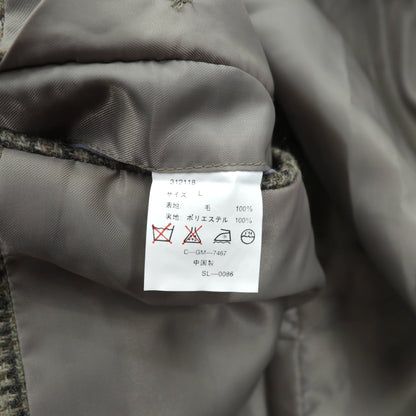 STANLEY WILLIAMS ツイード ２B テーラードジャケット ブレザー L ブラウン ウール チェック