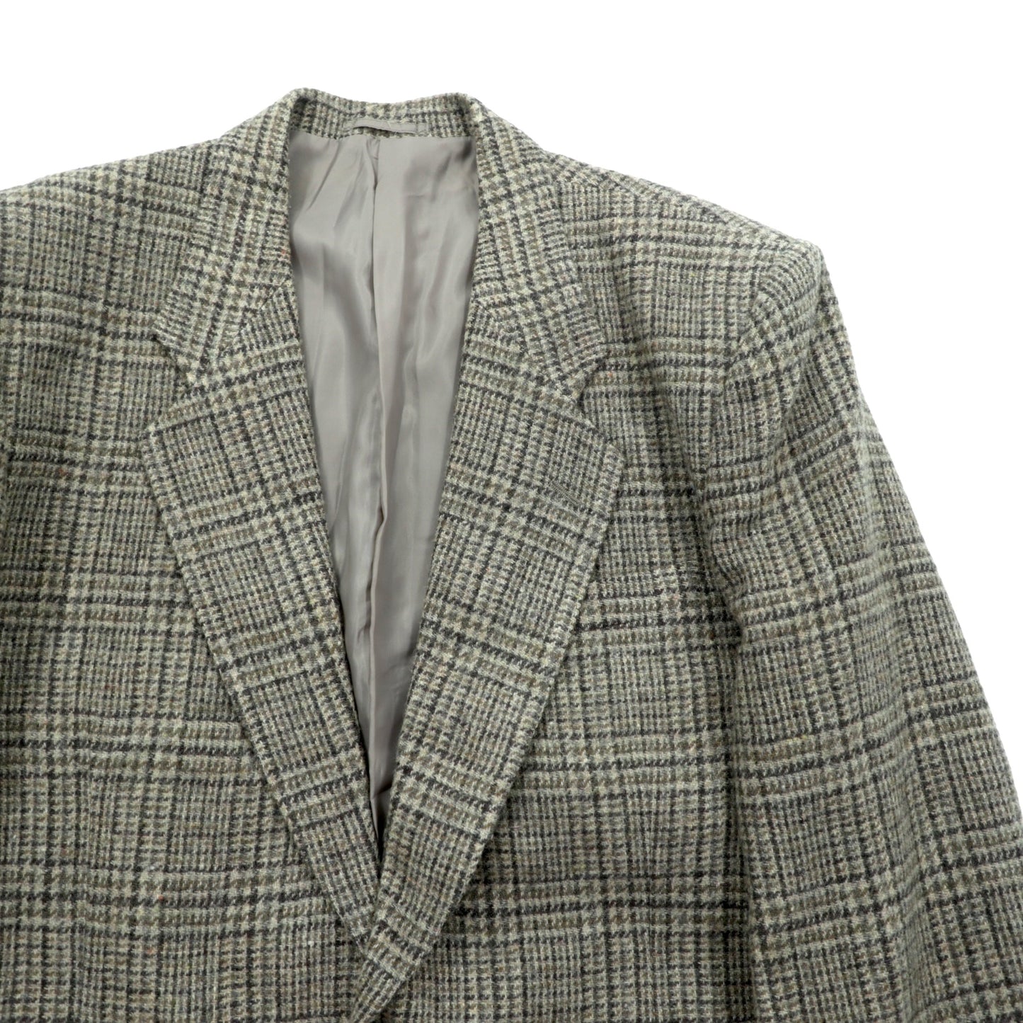 STANLEY WILLIAMS ツイード ２B テーラードジャケット ブレザー L ブラウン ウール チェック