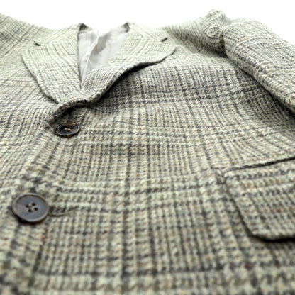 STANLEY WILLIAMS ツイード ２B テーラードジャケット ブレザー L ブラウン ウール チェック