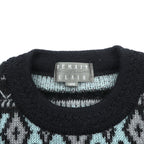 90s Japan Vintage Jacquard Knit DEMAIN CLAIR フェアアイル ニット セーター L ウール 総柄 90年代 日本製