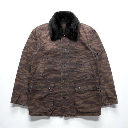 FULLCOUNT 襟ボア リップストップ デッキジャケット L カモフラ タイガーカモ 日本製