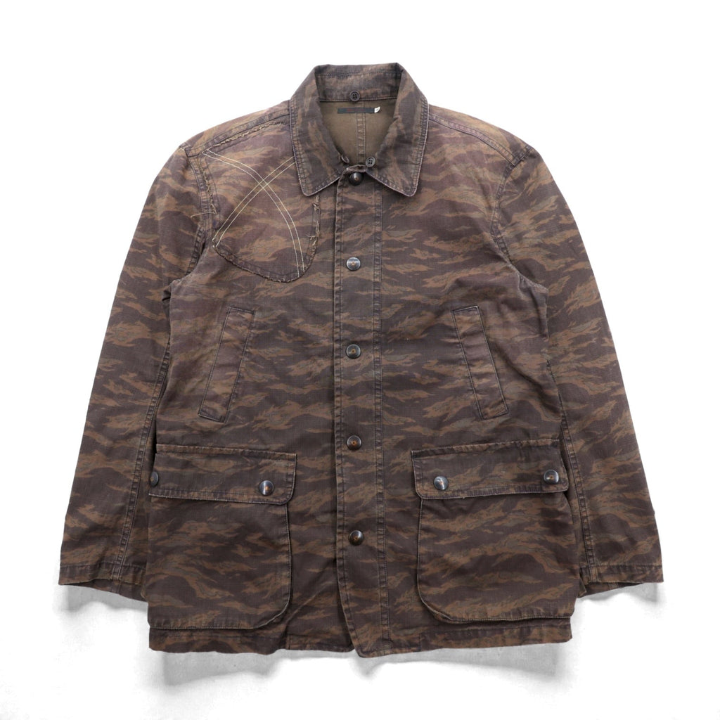 FULLCOUNT 襟ボア リップストップ デッキジャケット L カモフラ タイガーカモ 日本製