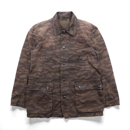 FULLCOUNT 襟ボア リップストップ デッキジャケット L カモフラ タイガーカモ 日本製