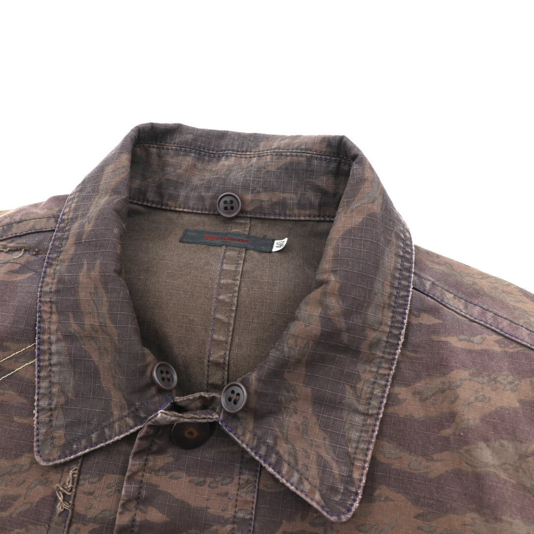 FULLCOUNT Boa Rips Top Deck Jacket, Size L, Camouflage Tiger Camo, Made in Japan