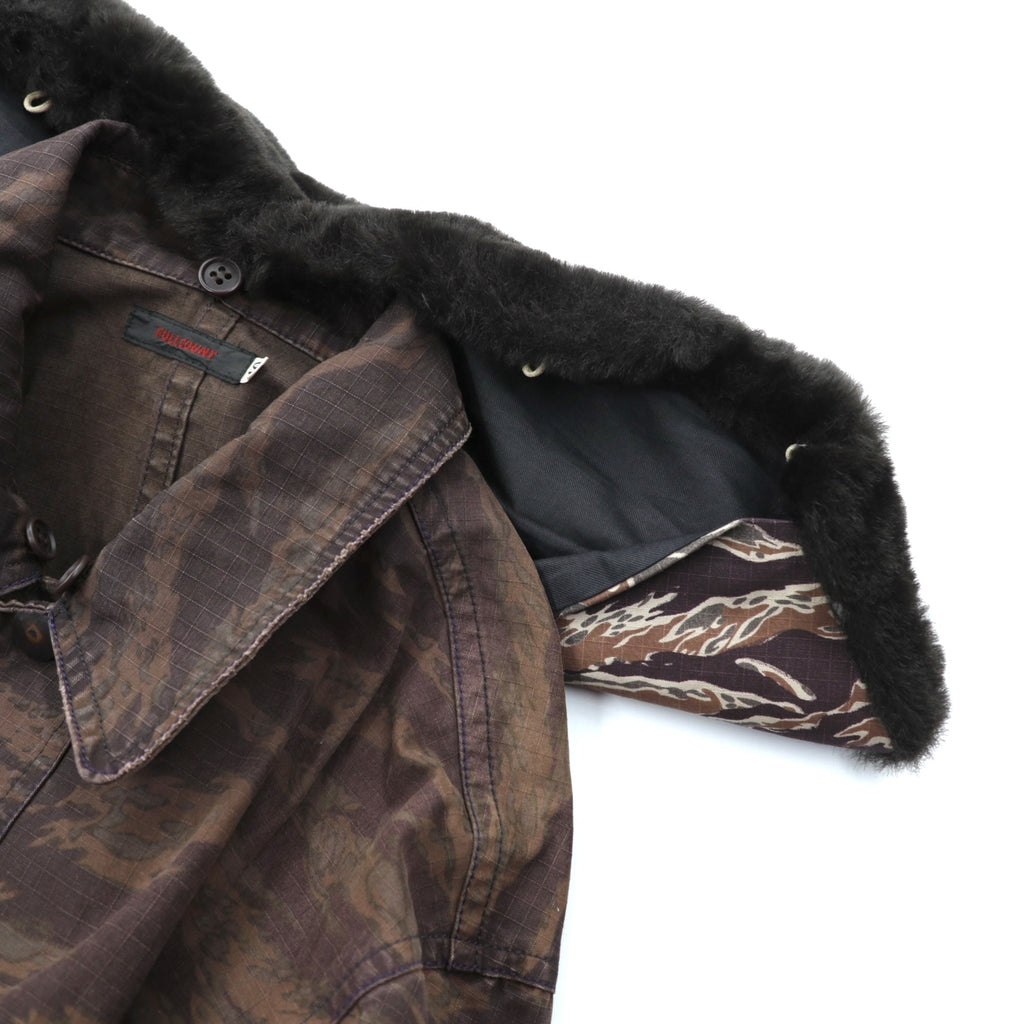 FULLCOUNT 襟ボア リップストップ デッキジャケット L カモフラ タイガーカモ 日本製