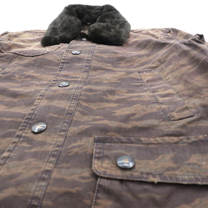 FULLCOUNT 襟ボア リップストップ デッキジャケット L カモフラ タイガーカモ 日本製