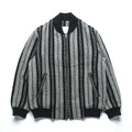 80s Japan Vintage Blouson ジップアップ ボンバージャケット M ウール ストライプ MEN'S WEAR WIN 80年代 日本製