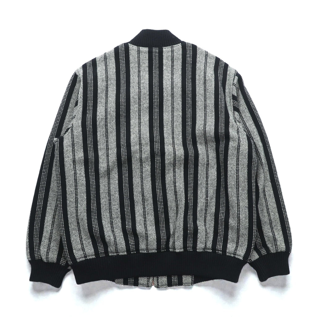 80s Japan Vintage Blouson ジップアップ ボンバージャケット M ウール ストライプ MEN'S WEAR WIN 80年代 日本製