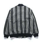 80s Japan Vintage Blouson ジップアップ ボンバージャケット M ウール ストライプ MEN'S WEAR WIN 80年代 日本製