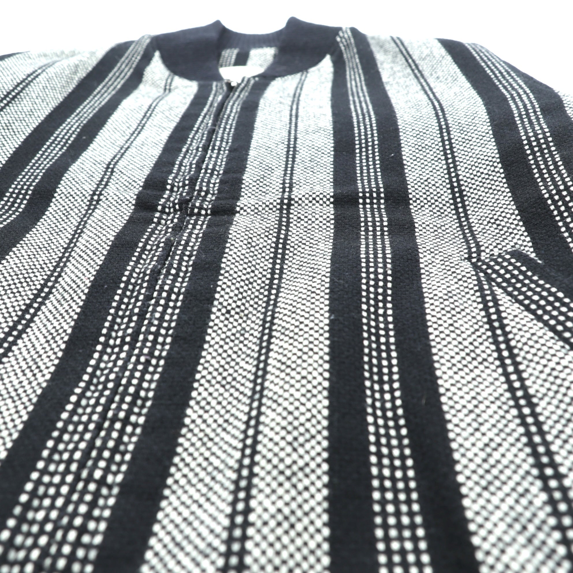 80s Japan Vintage Blouson ジップアップ ボンバージャケット M ウール ストライプ MEN'S WEAR WIN 80年代 日本製