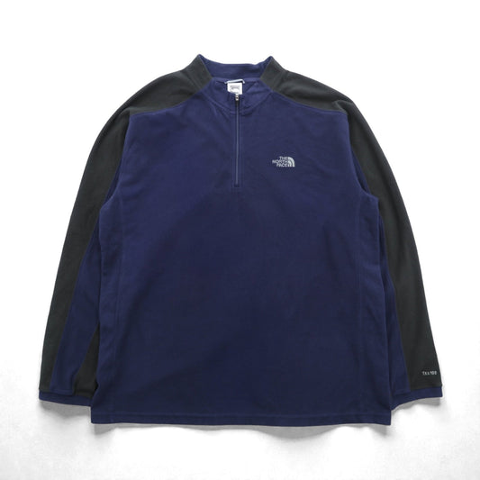 THE NORTH FACE ハーフジップ プルオーバー フリースジャケット XL ネイビー TKA100 A436