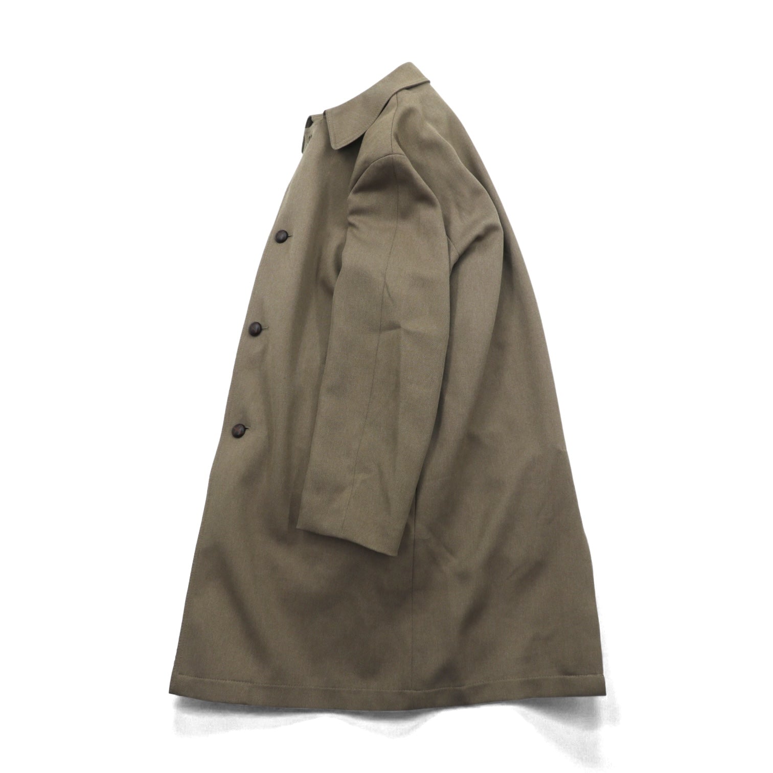 Casualcraft New York 70年代 USA製 ヴィンテージ バルマカーンコート ステンカラーコート L ベージュ ライナー着脱式 くるみボタン