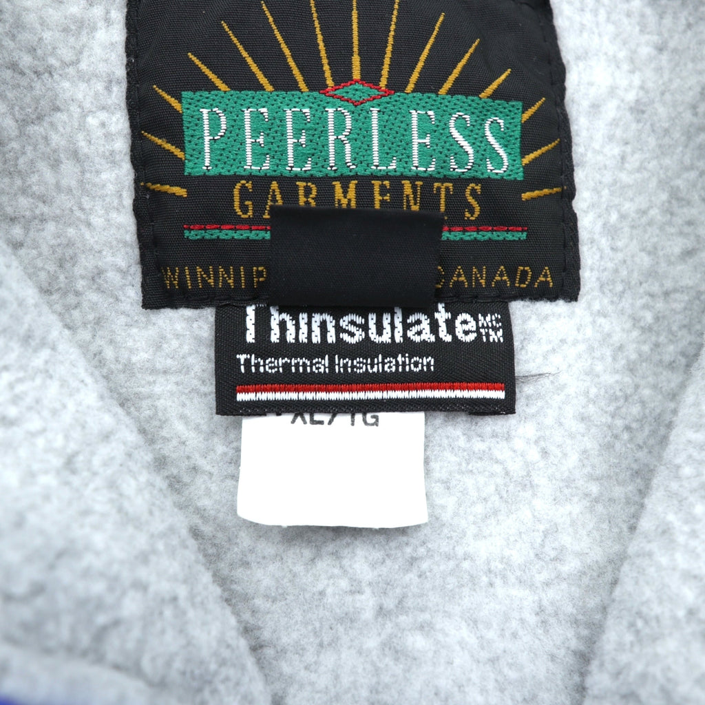 80s Canada Vintage Windbreaker Jacket ナイロンジャケットThinsulate 中綿 XL フリースライナー ブルー 80年代 カナダ製