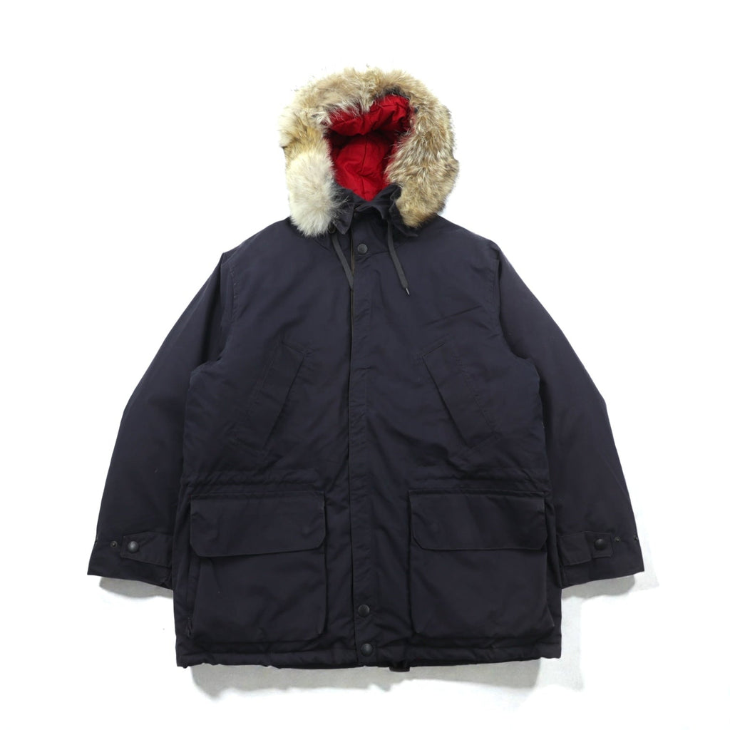 NAUTICA 90年代 65/35クロス N-3B ミリタリー ダウンジャケット L ダブルジップ ドローコード ファー着脱式