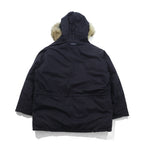NAUTICA 90年代 65/35クロス N-3B ミリタリー ダウンジャケット L ダブルジップ ドローコード ファー着脱式