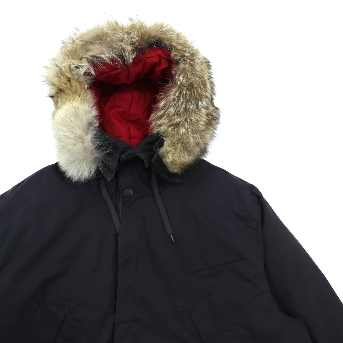NAUTICA 90s 65/35 Cross N-3B Military Down Jacket, Large, Double Zip Drawcord, Removable Fur