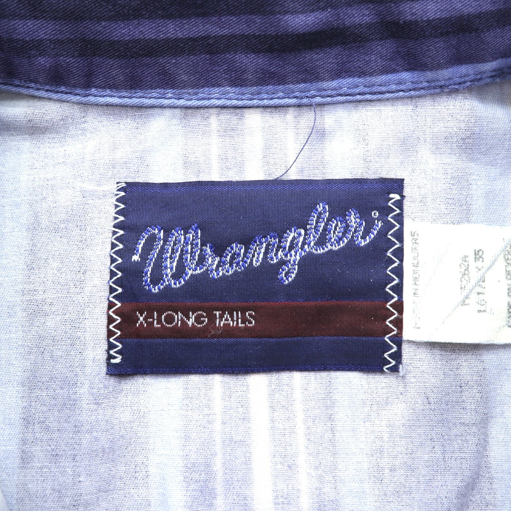 Wrangler 90年代 ボタンダウン シャツ XL ネイビー ストライプ 胸ポケット