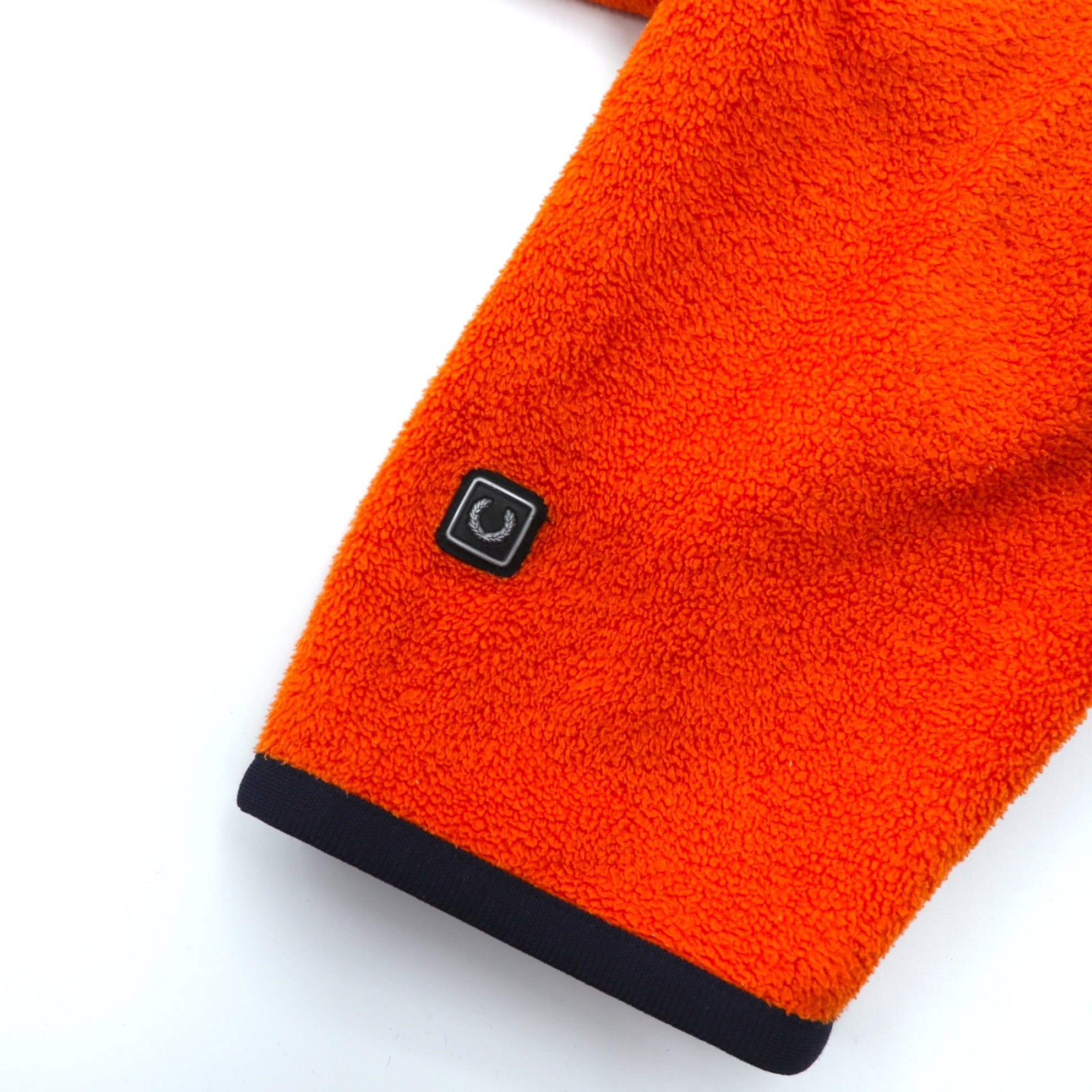 FRED PERRY 90年代 フルジップ フリースジャケット L オレンジ ポリエステル