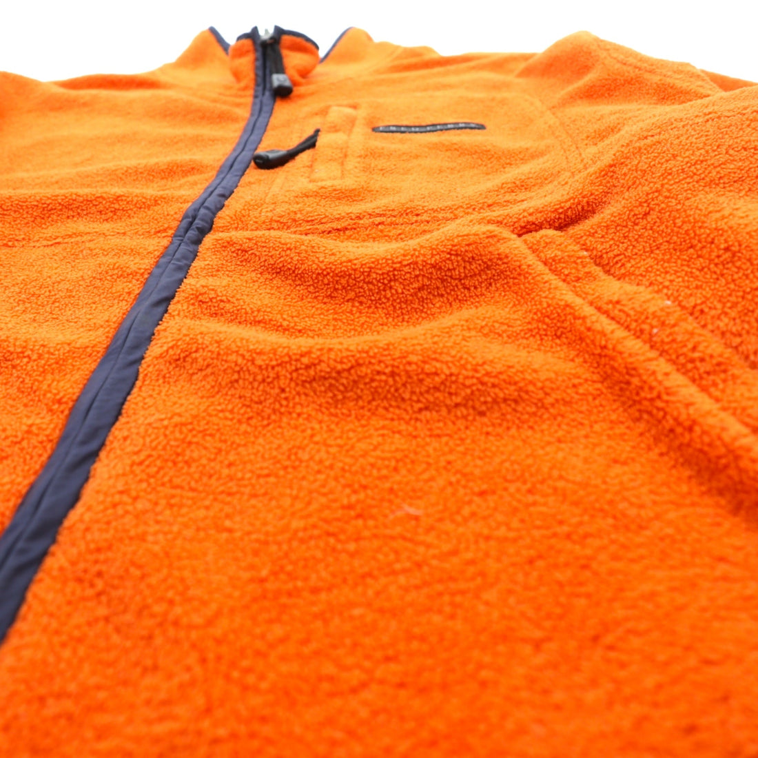 FRED PERRY 90s Full Zip Fleece Jacket L Orange Polyester