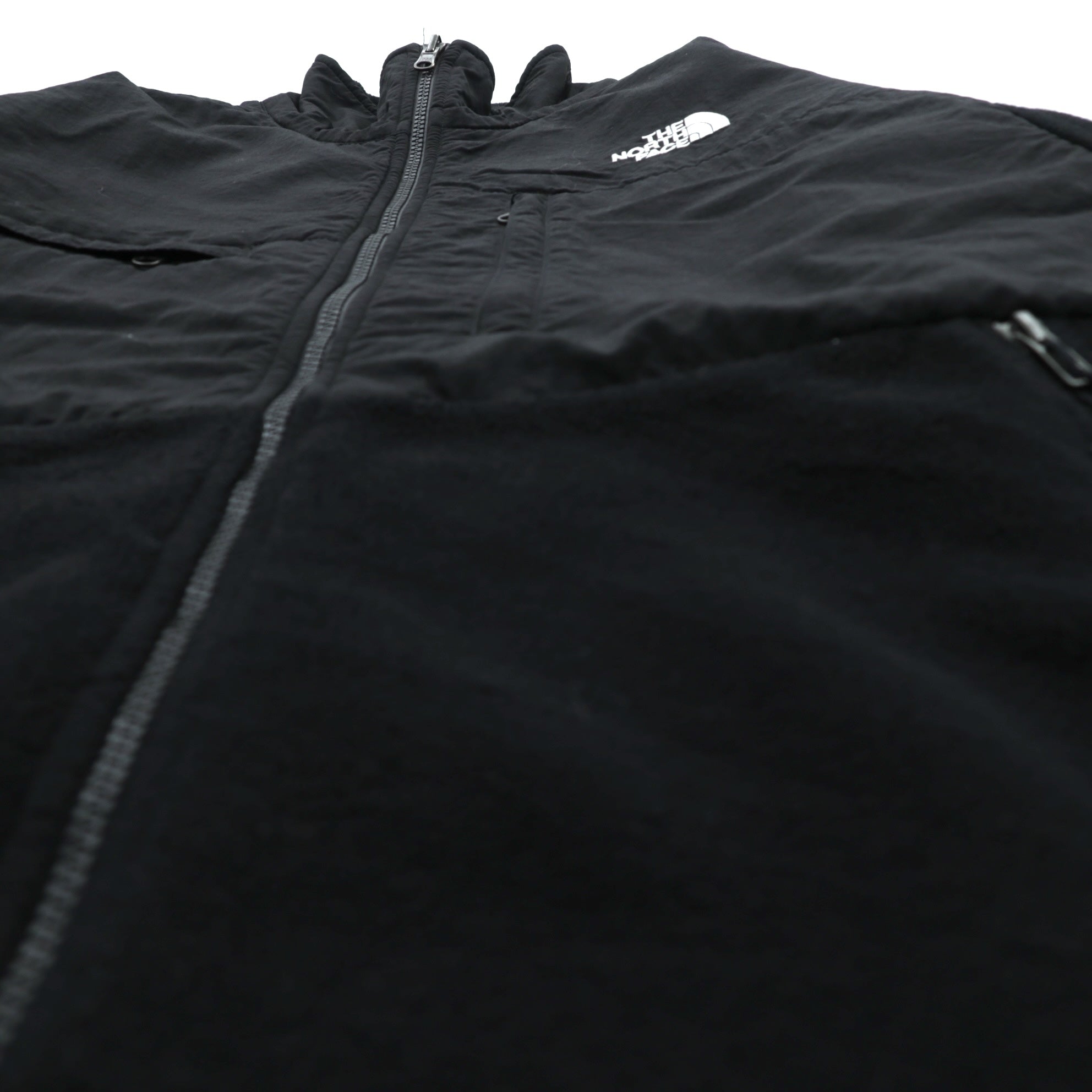 THE NORTH FACE デナリジャケット POLARTEC フリースジャケット L ブラック ナイロン切替 ドローコード