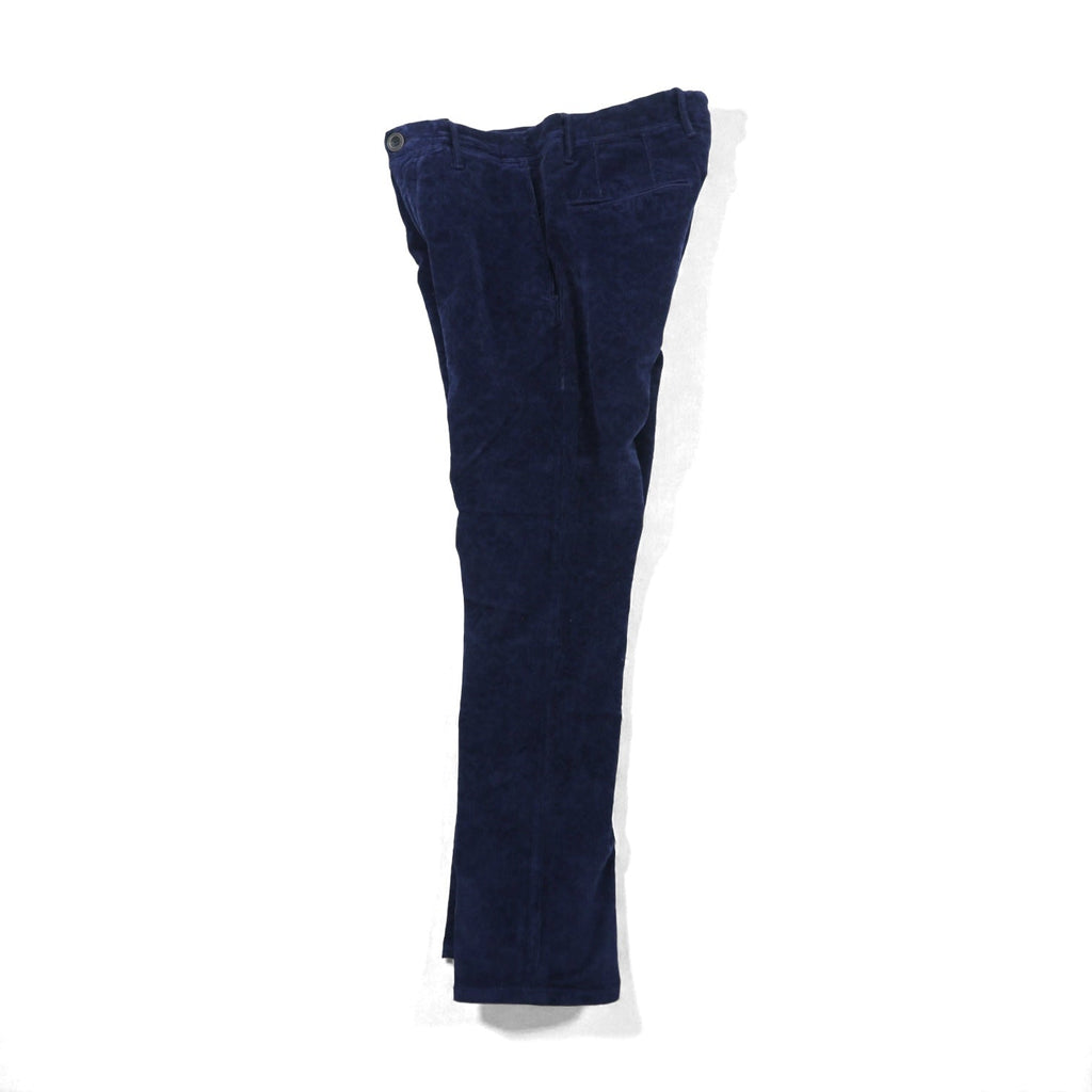 INCOTEX 花柄 コーデュロイ スラックス チノパンツ M ネイビー A20X0 ルーマニア製
