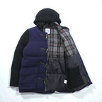 International Gallery BEAMS 別注 Cape HEIGHTS ダウンジャケット S ネイビー ダブルジップ ダッフル Landis WOOL CH9111818