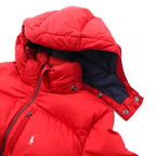 Polo Ralph Lauren PERFORMANCE ダウンジャケット M レッド ナイロン スモールポニー フード着脱式