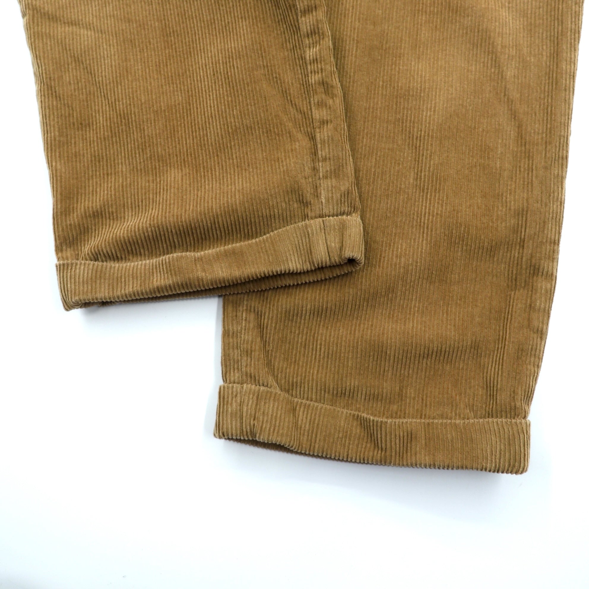Brooks Brothers 2タック ワイド コーデュロイ チノパンツ スラックス L ブラウン コットン