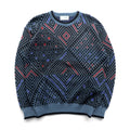 Crocodile 90年代 ヴィンテージ 総柄 ニット セーター L マルチカラー 幾何学